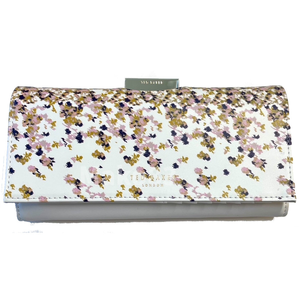 【TED BAKER/テッドベーカー】Rezza レザースナップ式 がま口長財布《ナチュラル》