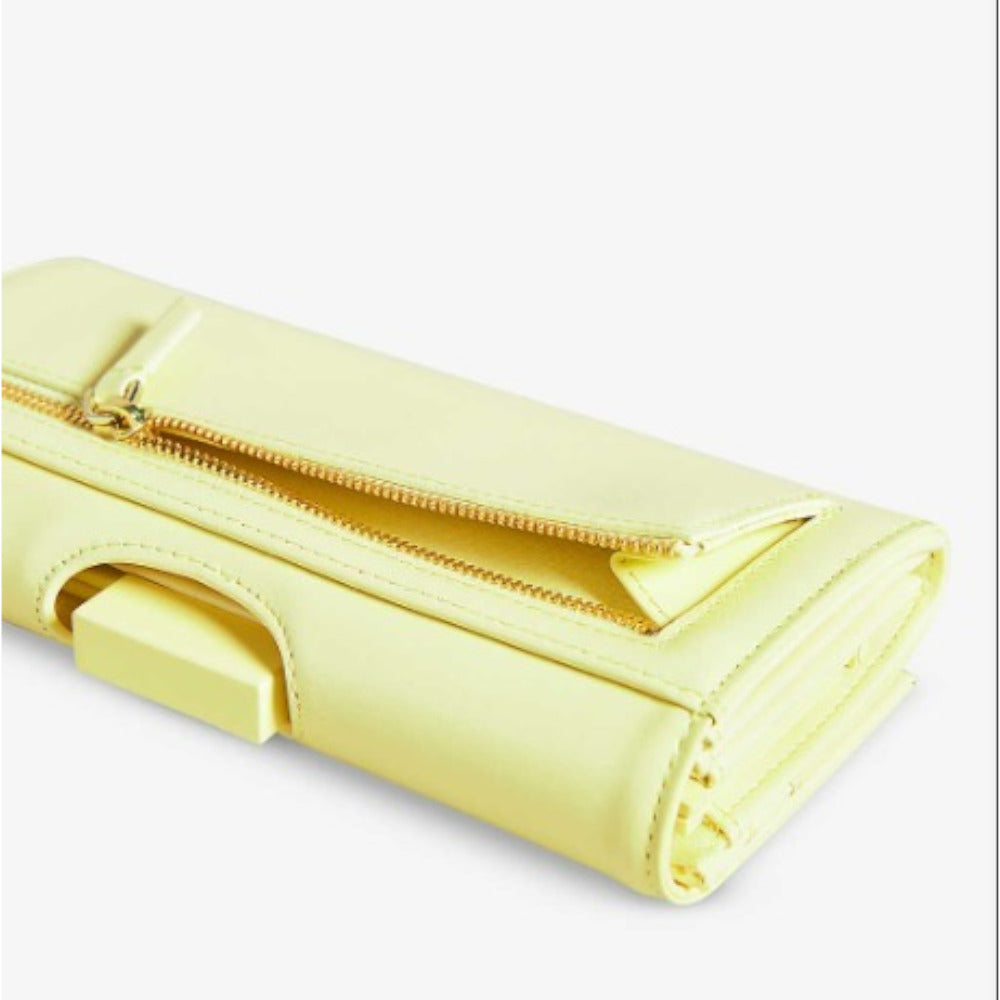 【TED BAKER/テッドベーカー】Seelda レザー スナップ式 折り財布《イエロー》