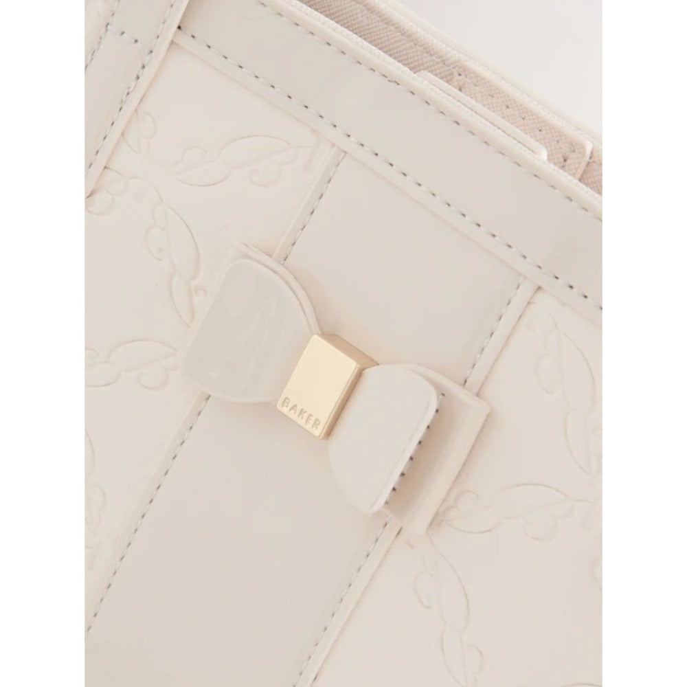【Baker by Ted Baker】大人もOK！エンボス加工PUトートバッグ《ホワイト》