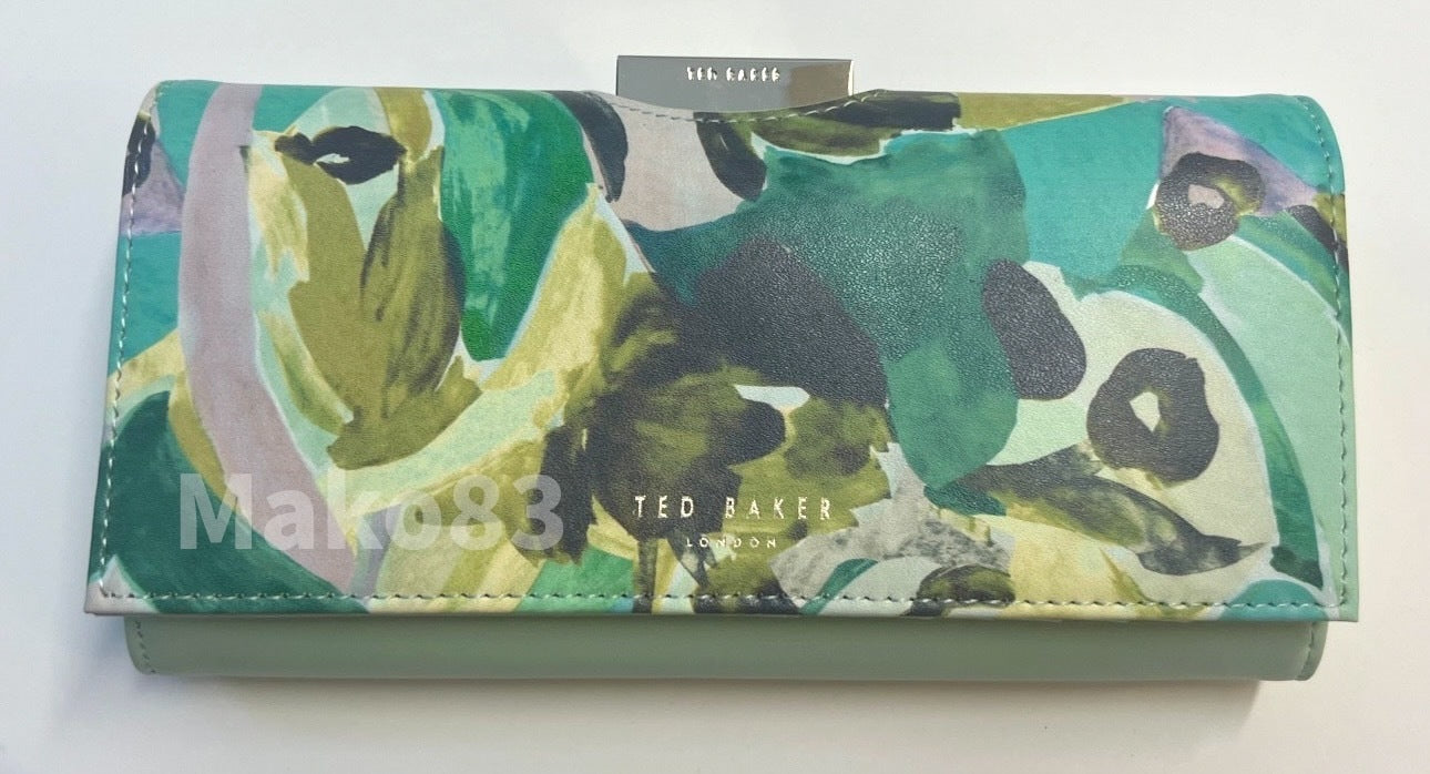 【TED BAKER/テッドベーカー】NIKTA マルチカラープリント スナップ式 長財布《グリーン》