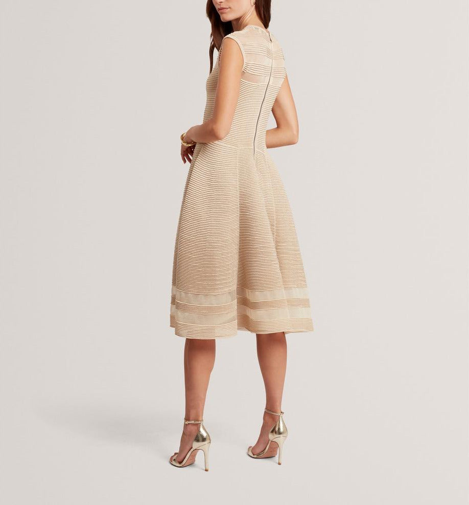 【TED BAKER | テッドベーカー】SAALLI リブ編みディテール ワンピース《ナチュラル》