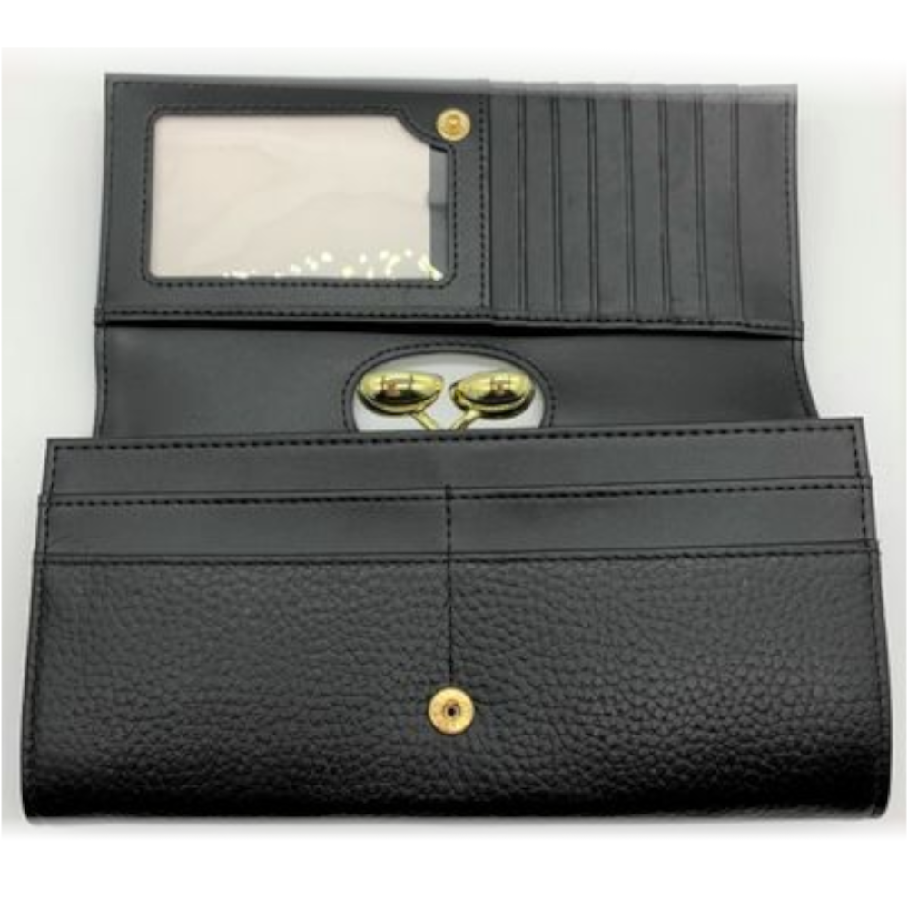 【TED BAKER/テッドベーカー】Alyysaa レザー がま口長財布《ブラック》