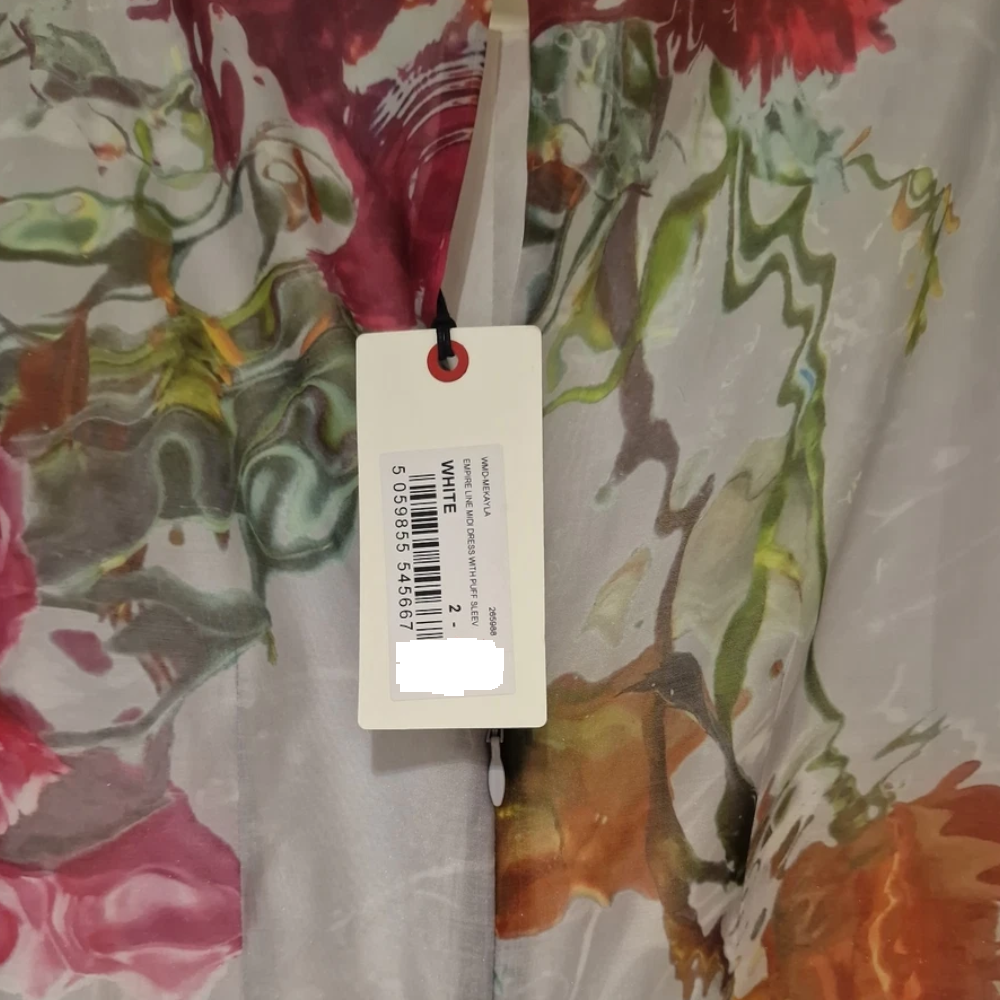 【TED BAKER | テッドベーカー】素敵！Mekayla お花柄 ミディ ワンピース《花柄ホワイト》【サイズ2 日本サイズ11】