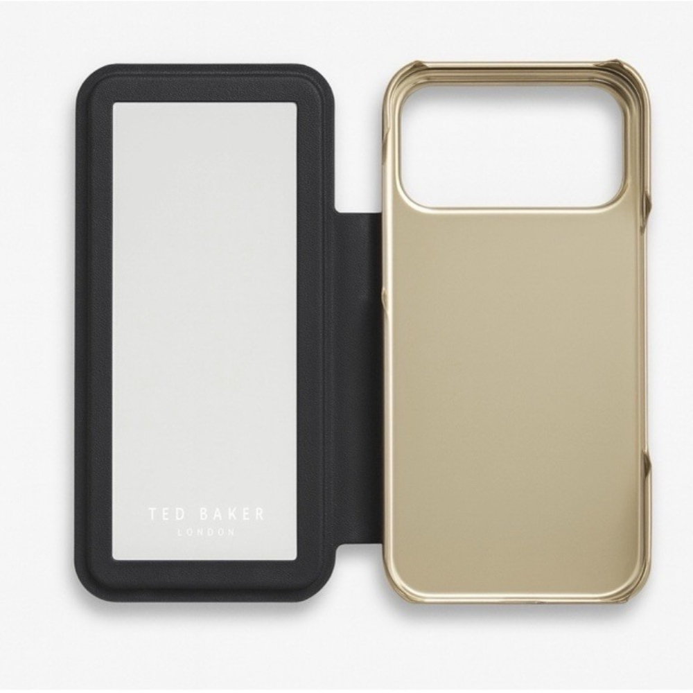 【TED BAKER | テッドベーカー】希少！チューリップピンク ミラー付 手帳型 iPhone 17 Pro Max ケース