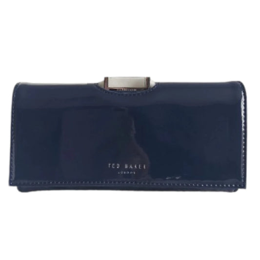 【TED BAKER/テッドベーカー】Rezza レザースナップ式 がま口長財布《ネイビー》