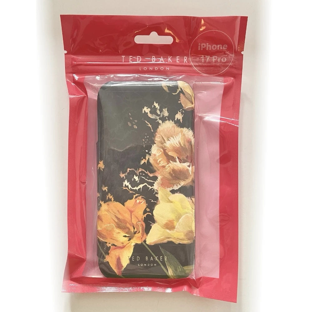 【TED BAKER | テッドベーカー】希少！チューリップオレンジ ミラー付 手帳型 iPhone 17 Pro ケース
