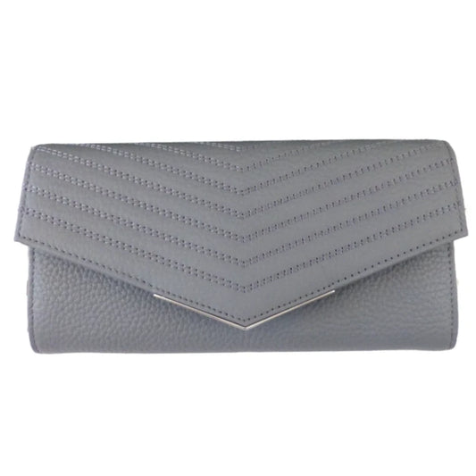 【TED BAKER/テッドベーカー】Kkattie フラップ式かぶせ長財布 《グレー》