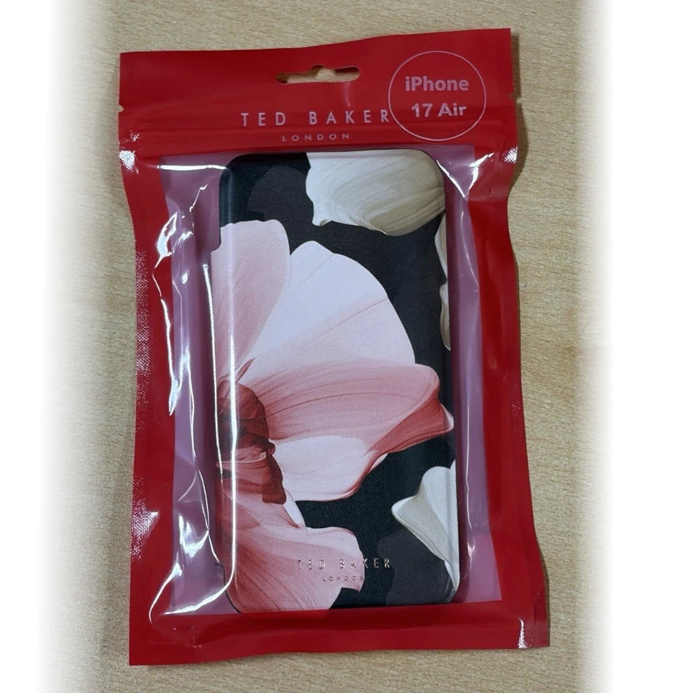 【TED BAKER | テッドベーカー】希少！アマンド ブラック ミラー付 手帳型 iPhone Air ケース