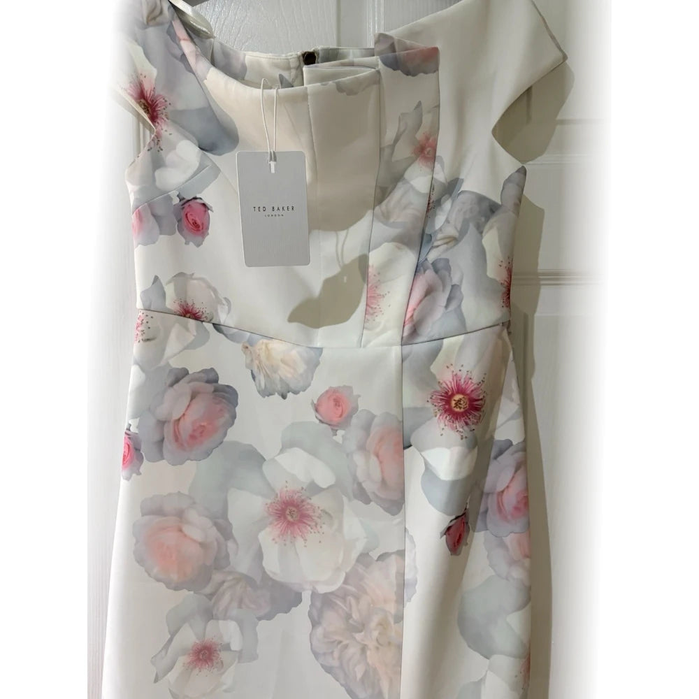 【TED BAKER | テッドベーカー】素敵！Lovez オフショルダー ボディコン ワンピース《ナチュラル》