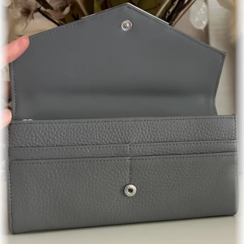 【TED BAKER/テッドベーカー】Kkattie フラップ式かぶせ長財布 《グレー》