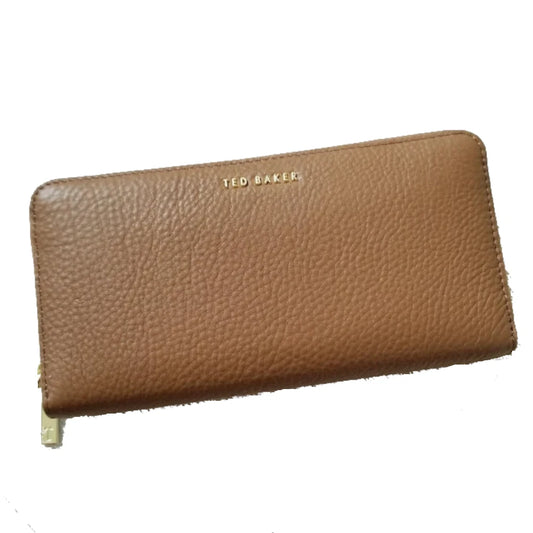 【TED BAKER/テッドベーカー】Laceyy ソフトレザー ラウンドジップ長財布《ブラウン》
