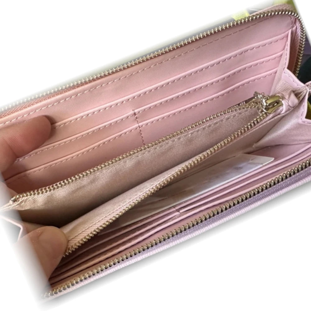 【TED BAKER/テッドベーカー】Huniehハートラウンドジップ長財布《ピンク》