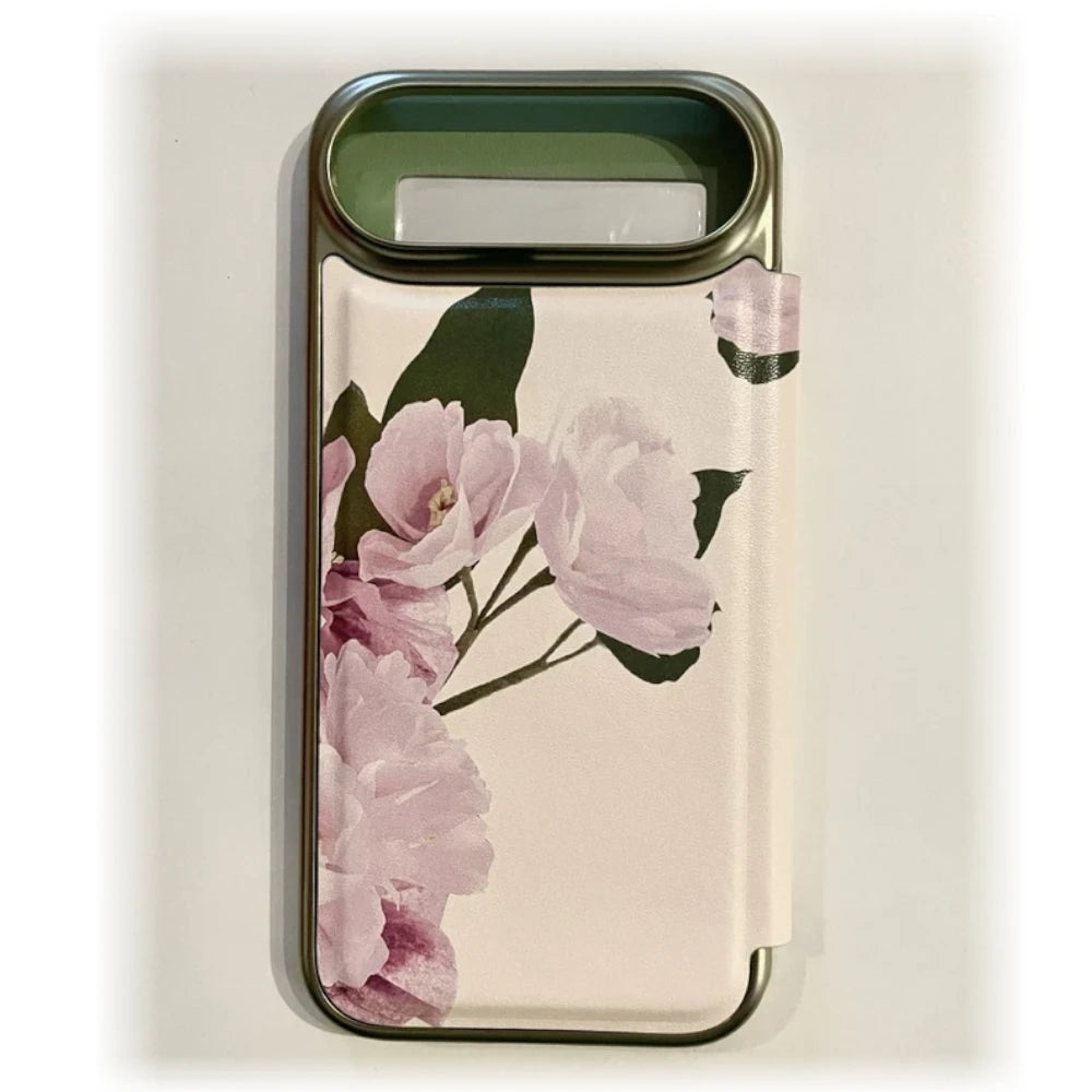【TED BAKER | テッドベーカー】希少！フラワープレイスメント ミラー付 手帳型 iPhone Air ケース