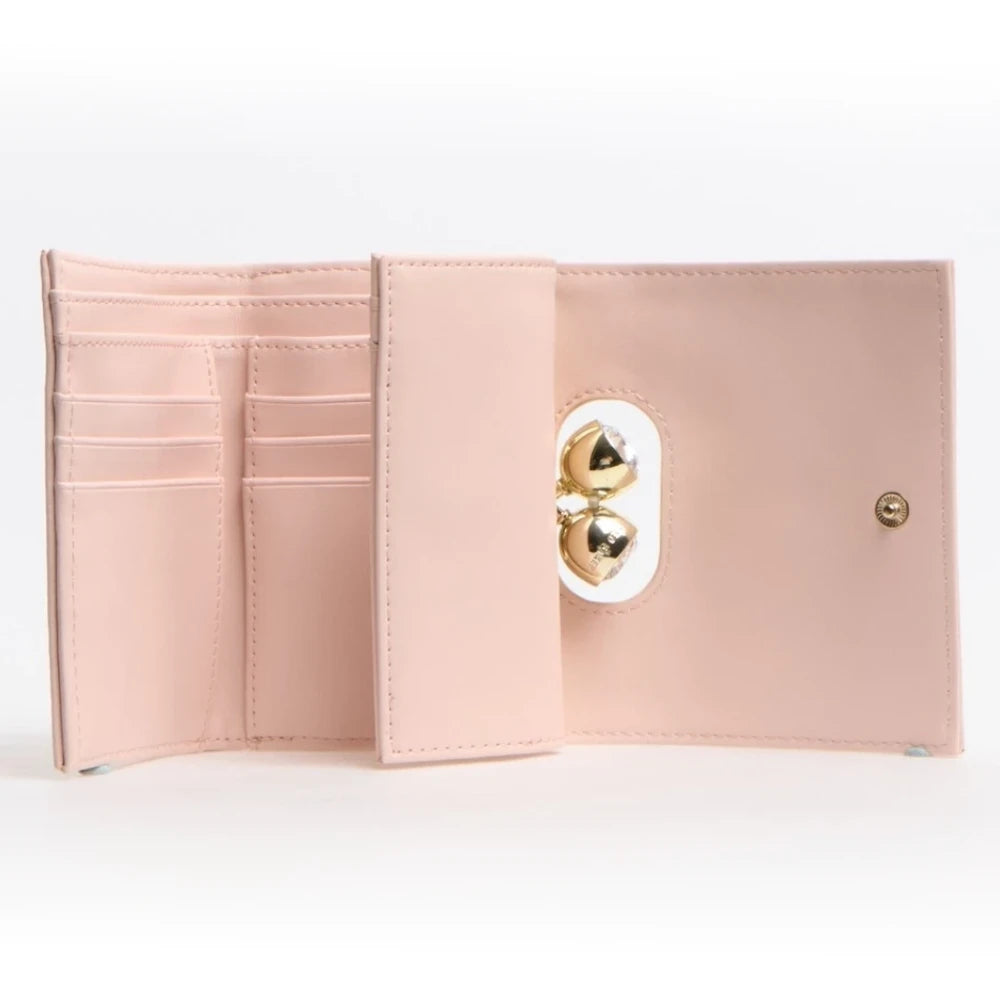 【TED BAKER | テッドベーカー】Cute！レザーがま口 三つ折りミニ財布《ピンク》