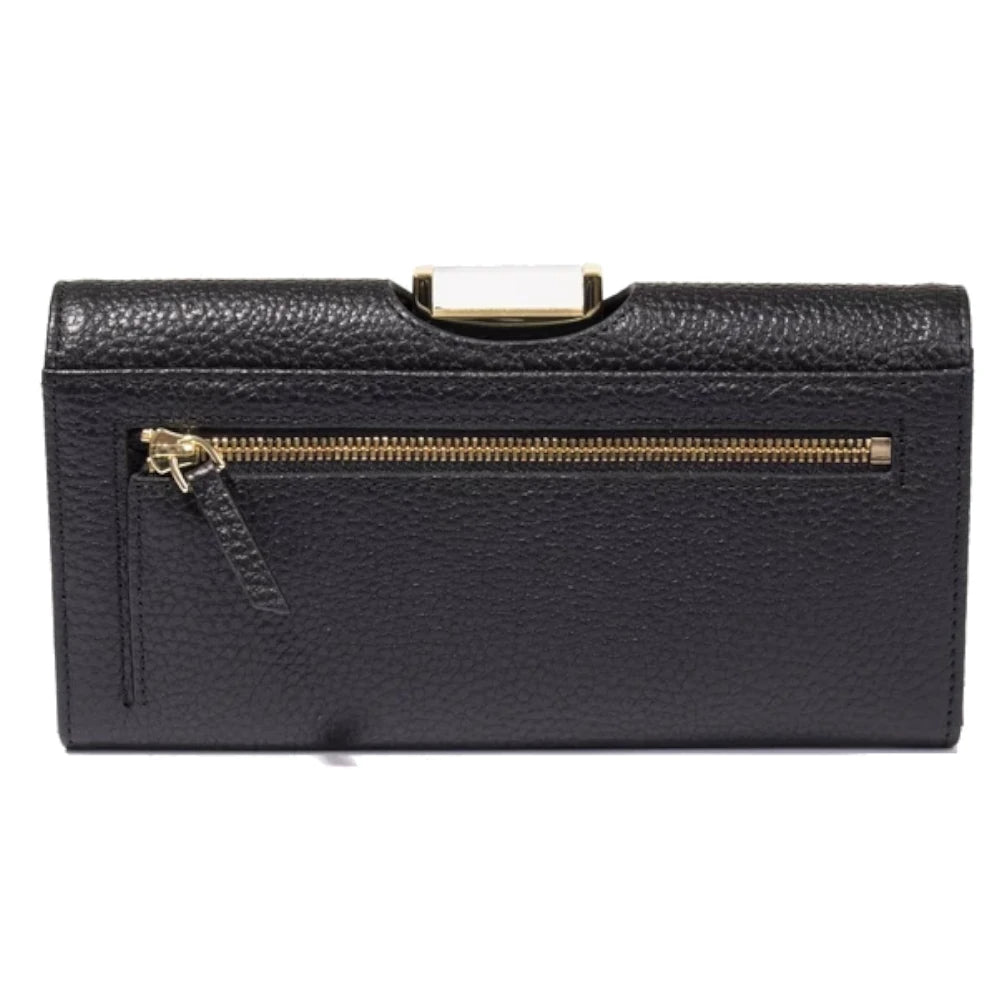 【TED BAKER/テッドベーカー】Bita レザースナップ式 がま口長財布《ブラック》