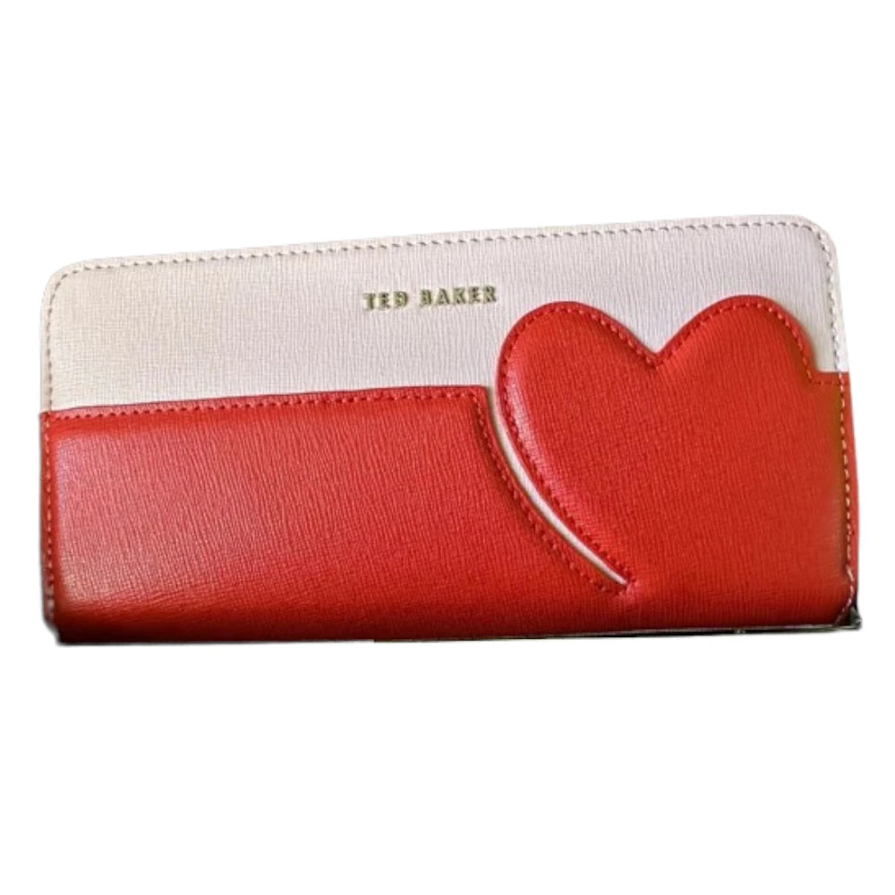 【TED BAKER/テッドベーカー】Huniehハートラウンドジップ長財布《ピンク》