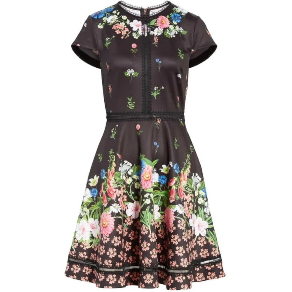 【TED BAKER | テッドベーカー】DAISSIE スケーターワンピース 《花柄ブラック》