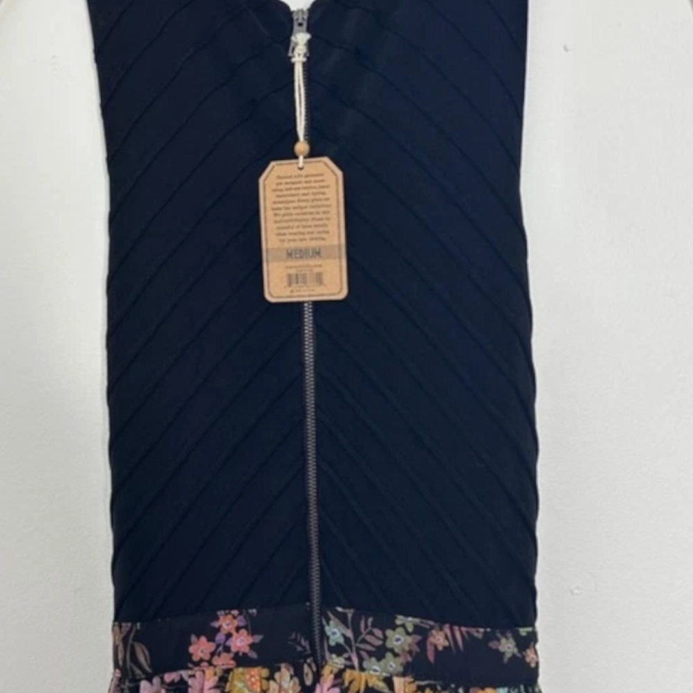 【TED BAKER | テッドベーカー】Aquila ニット ボディ プリーツ ワンピース《ブラック》【サイズ2 日本サイズ11】