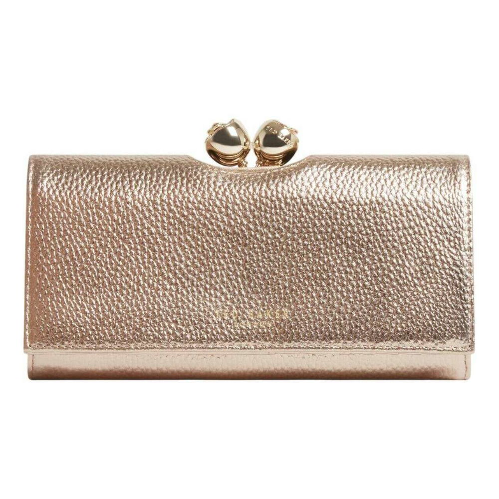 【TED BAKER/テッドベーカー】素敵！ROOSALI お花がま口 長財布 《ゴールド》