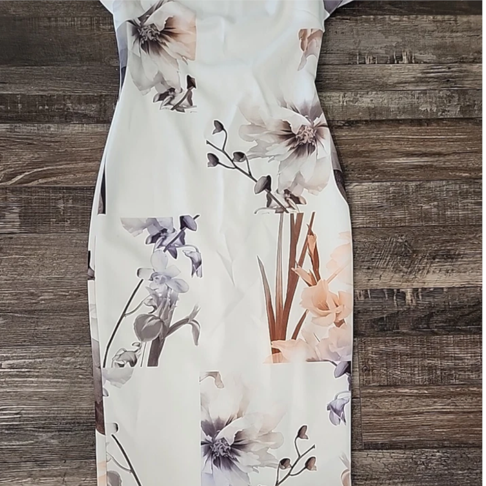 【TED BAKER | テッドベーカー】SAIDIE オフショルダー ボディコン ワンピース《ホワイト》