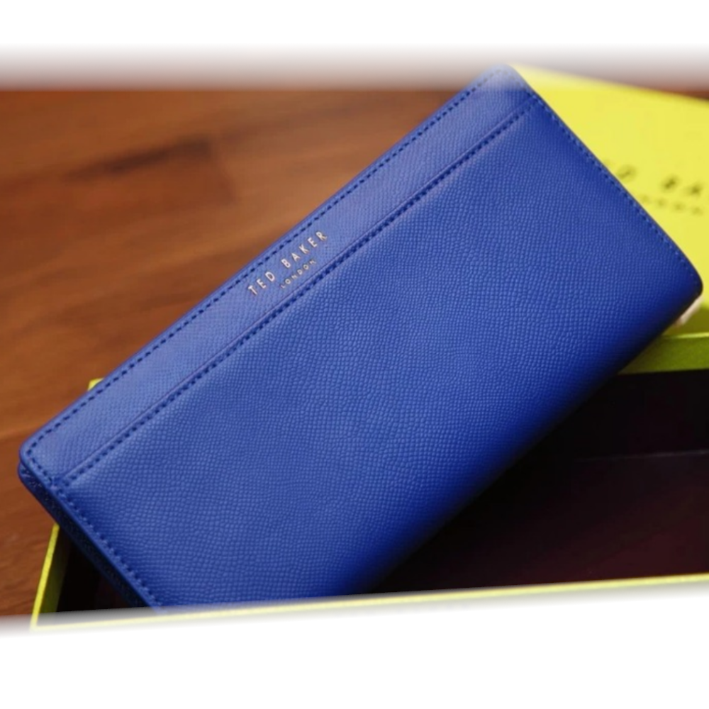 【TED BAKER/テッドベーカー】DARRAH ジップアラウンドレザー長財布《ブルー 》