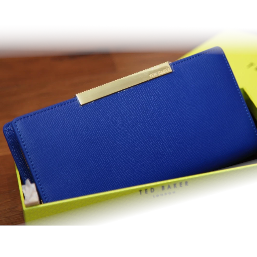 【TED BAKER/テッドベーカー】DARRAH ジップアラウンドレザー長財布《ブルー 》