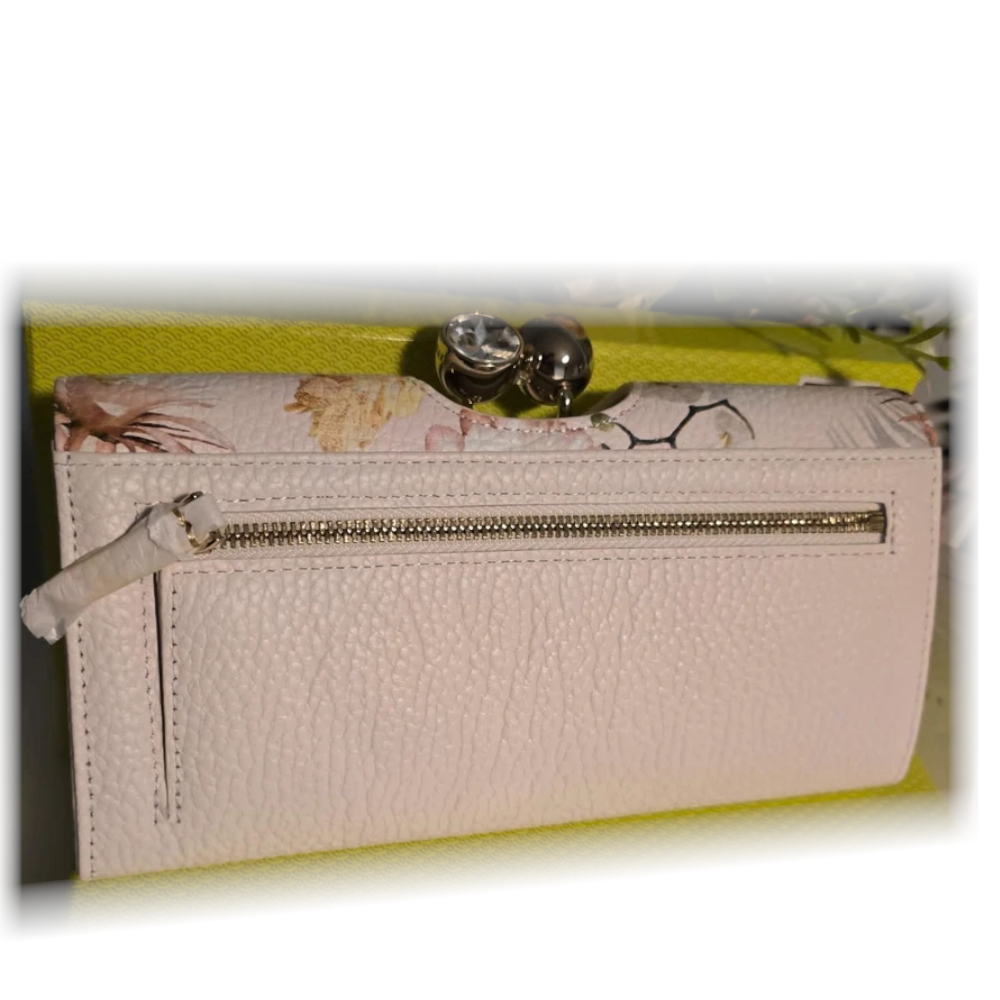 【TED BAKER/テッドベーカー】素敵！WELSEY レザーがま口長財布《花柄》